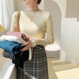 ボトルネックリブニットトップス【韓国ファッション】 | Girly Doll | 詳細画像2 