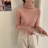 タートルネックロングスリーブリブニット【韓国ファッション】 | Girly Doll | 詳細画像4