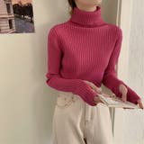 タートルネックロングスリーブリブニット【韓国ファッション】 | Girly Doll | 詳細画像7