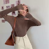 タートルネックロングスリーブリブニット【韓国ファッション】 | Girly Doll | 詳細画像8