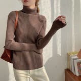 タートルネックロングスリーブリブニット【韓国ファッション】 | Girly Doll | 詳細画像10