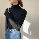 タートルネックロングスリーブリブニット【韓国ファッション】 | Girly Doll | 詳細画像16
