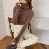 タートルネックロングスリーブリブニット【韓国ファッション】 | Girly Doll | 詳細画像27