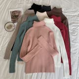 タートルネックロングスリーブリブニット【韓国ファッション】 | Girly Doll | 詳細画像49