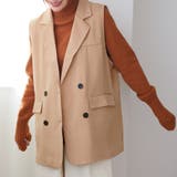 ピンクベージュ | テーラードジャケットベスト【韓国ファッション】 | Girly Doll