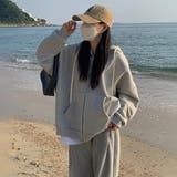 フロントジップフーディー【韓国ファッション】 | Girly Doll | 詳細画像4 
