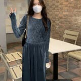 ベロアプリーツワンピース | Girly Doll | 詳細画像7