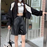 エコレザーハーフキュロットパンツ【韓国ファッション】 | Girly Doll | 詳細画像6 