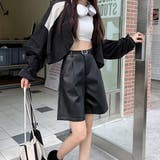 エコレザーハーフキュロットパンツ【韓国ファッション】 | Girly Doll | 詳細画像7 
