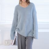 Vネックシャギーニット【韓国ファッション】 | Girly Doll | 詳細画像18 