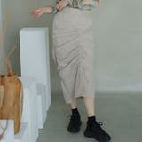 シャーリングギャザースカート【韓国ファッション】【春夏新商品】 | Doula Doula | 詳細画像1 