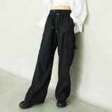 ブラック | ドロストカーゴパンツ【韓国ファッション】【春夏新商品】 | Doula Doula