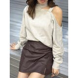 裾スリットフェイクレザーミニスカート | EGOIST | 詳細画像3 