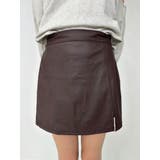 裾スリットフェイクレザーミニスカート | EGOIST | 詳細画像8 