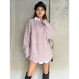 PURPLE | ロングシャギービッグニットトップス | EGOIST