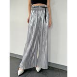 SILVER | シャイニープリーツワイドパンツ | EGOIST