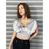 GRAY | サテンカシュクールトップス | EGOIST