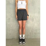 BLACK | ウエストゴムストライプショートパンツ | EGOIST