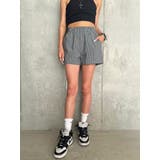 GRAY | ウエストゴムストライプショートパンツ | EGOIST