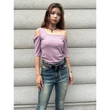 PURPLE | アシメデザインカットリブTOP | EGOIST