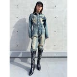 ヴィンテージ加工デニムオールインワン | EGOIST | 詳細画像10 