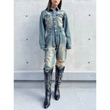 BLUE | ヴィンテージ加工デニムオールインワン | EGOIST