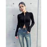 BLACK | 2パターン編地デザインニットTOP | EGOIST