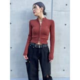 BROWN | 2パターン編地デザインニットTOP | EGOIST