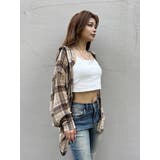 チェック柄シアーオーバーシャツ | EGOIST | 詳細画像8 