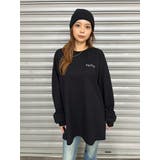 BLACK | ラインストーンロゴユニセックスロンT | EGOIST