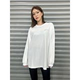 WHITE | ラインストーンロゴユニセックスロンT | EGOIST
