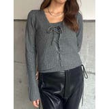 GRAY | キャミ付レースUPニットトップス | EGOIST