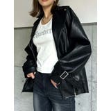 BLACK | Backタックライダースジャケット | EGOIST