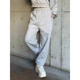 L/GRAY | 裾ロゴラメ裏毛パンツ | EGOIST