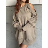 BEIGE | オープンショルダー裏毛トップス | EGOIST