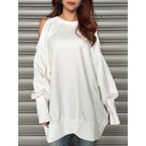 WHITE | オープンショルダー裏毛トップス | EGOIST