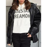 ロゴフード短丈ニットトップス | EGOIST | 詳細画像4 