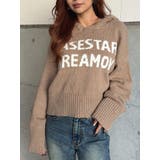 BEIGE | ロゴフード短丈ニットトップス | EGOIST