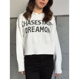 WHITE | ロゴフード短丈ニットトップス | EGOIST