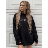 BLACK | シンプル刺繍スウェットトップス | EGOIST