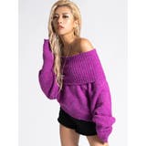 PURPLE | 2WAYアルパカタッチニットトップス | EGOIST