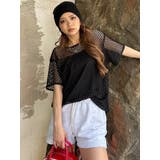 レイヤード半袖メッシュトップス | EGOIST | 詳細画像1 