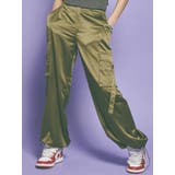 KHAKI | カーゴポケット2WAYサテンパンツ | EGOIST