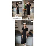 ロング丈 シンプルワンピース レディース 無地ロングTシャツ 半袖 ゆったり | elamour | 詳細画像7 