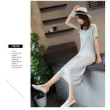 ロング丈 シンプルワンピース レディース 無地ロングTシャツ 半袖 ゆったり | elamour | 詳細画像5 