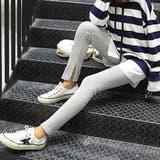 リブレギンスパンツ レディース スリットパンツ | elamour | 詳細画像5