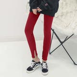 リブレギンスパンツ レディース スリットパンツ | elamour | 詳細画像6