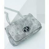 グレー | GYDA(ジェイダ)チェーンショルダーバッグ GY-B427 ビッグメタル | ELGAES