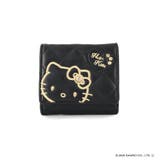 ブラック×ゴールド | ハローキティ 三つ折り財布 | ELGAES