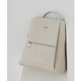 ベージュ | MURUA(ムルーア)薄マチスクエアリュック MR-B1376 | ELGAES